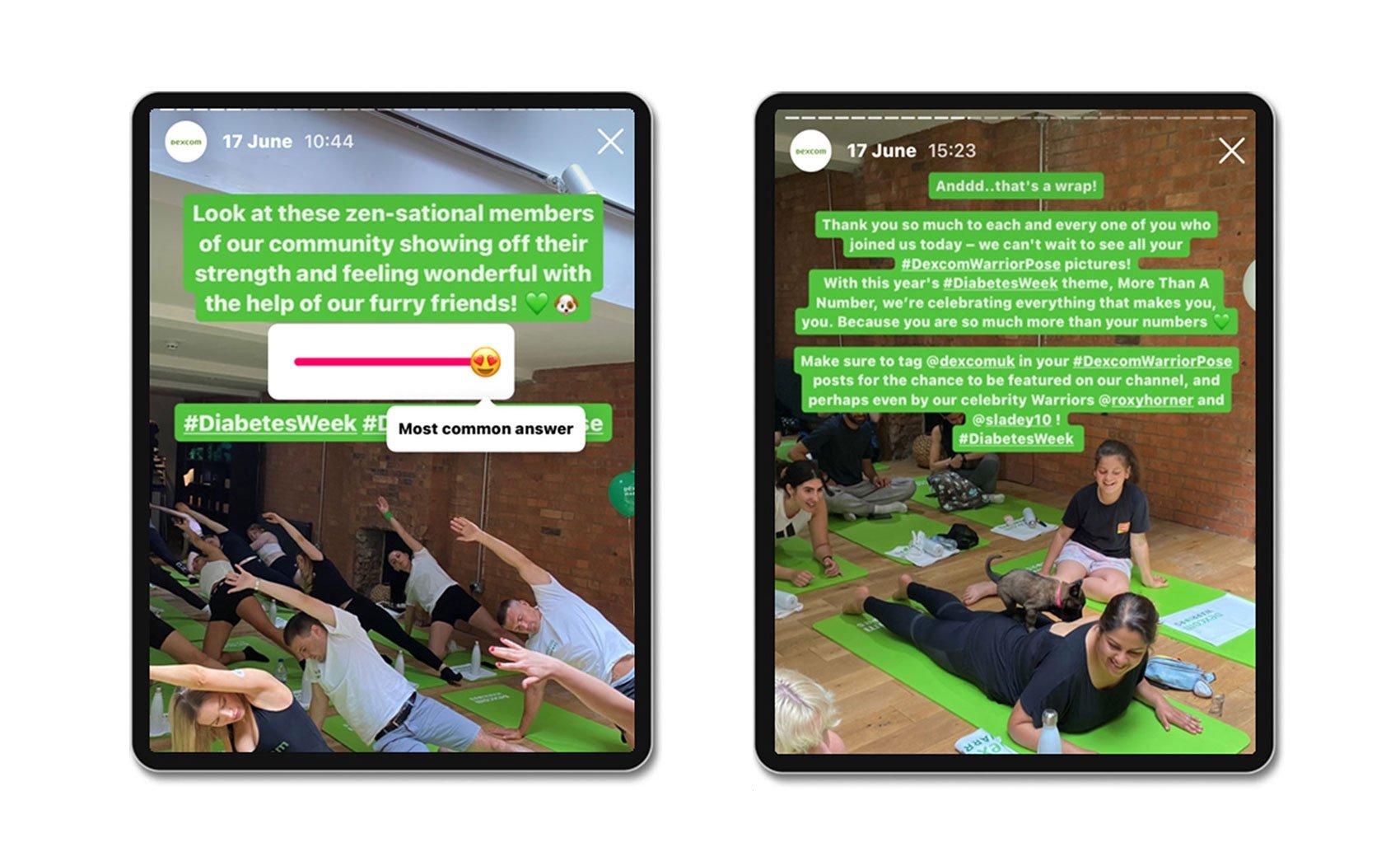 Diabetes Awareness Week 2023 - Dexcom diabetes yoga