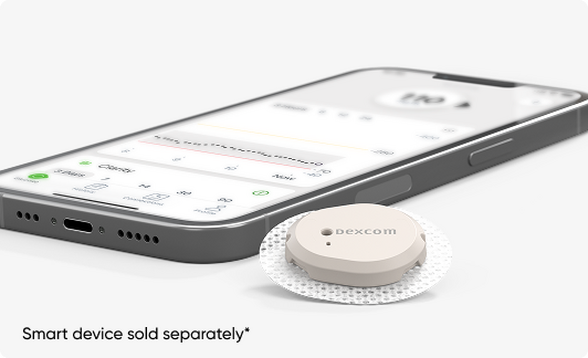 iPhone and Dexcom Sensor