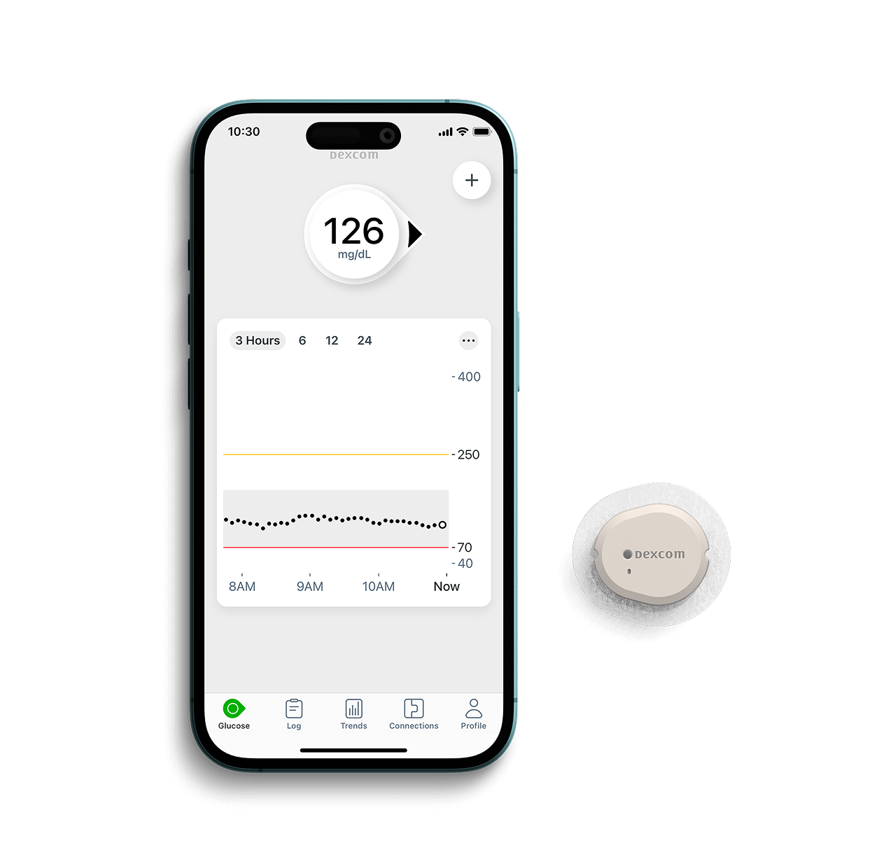 The Dexcom G7 CGM with app and sensor