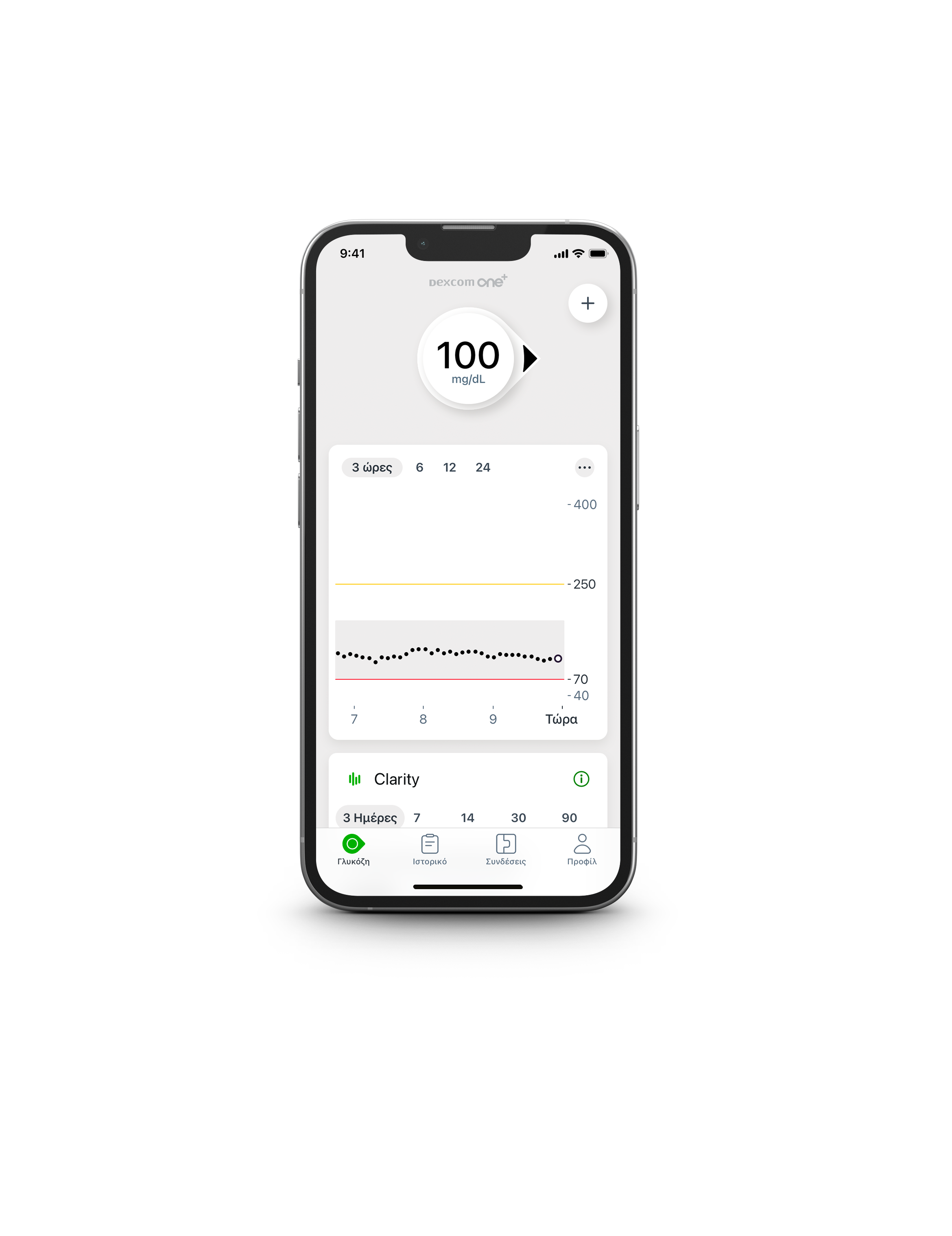 Αισθητήρας και smartphone Dexcom ONE+