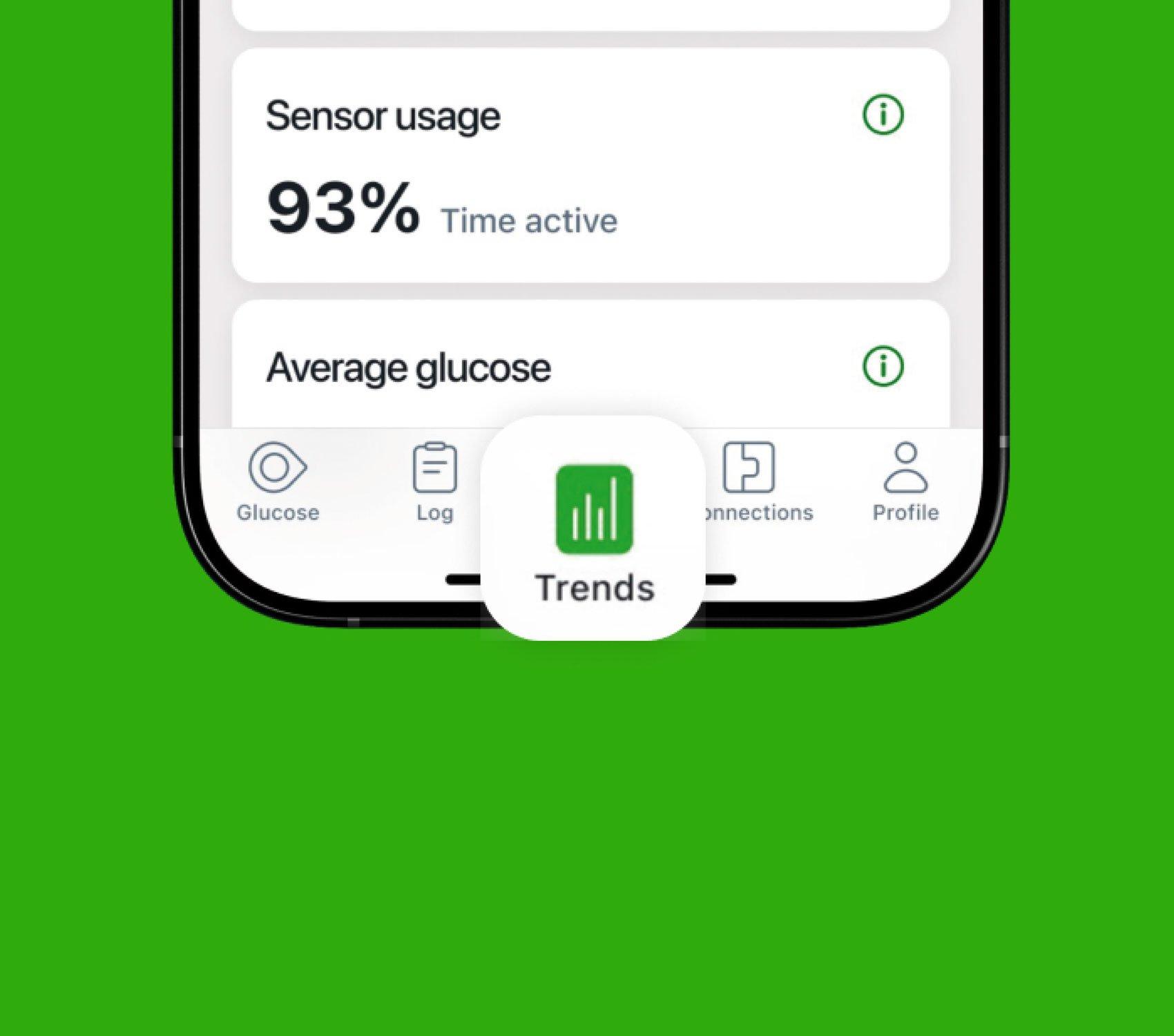 Trend-Reiter in deiner Dexcom Flex App