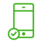 Smartphone icon representing device compatibility check