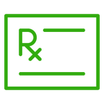 Prescription form icon representing NHS funding support