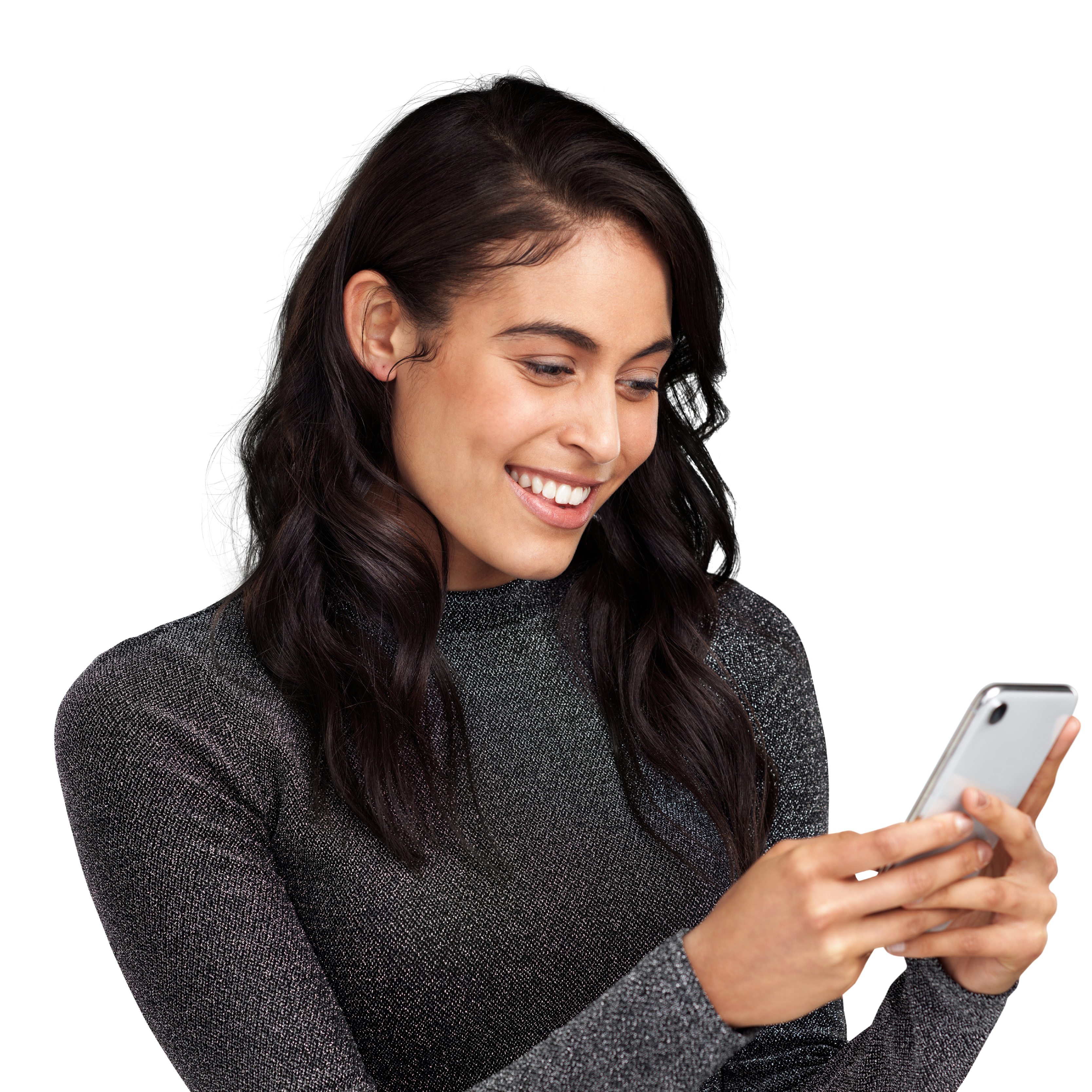 Woman Looking at Phone