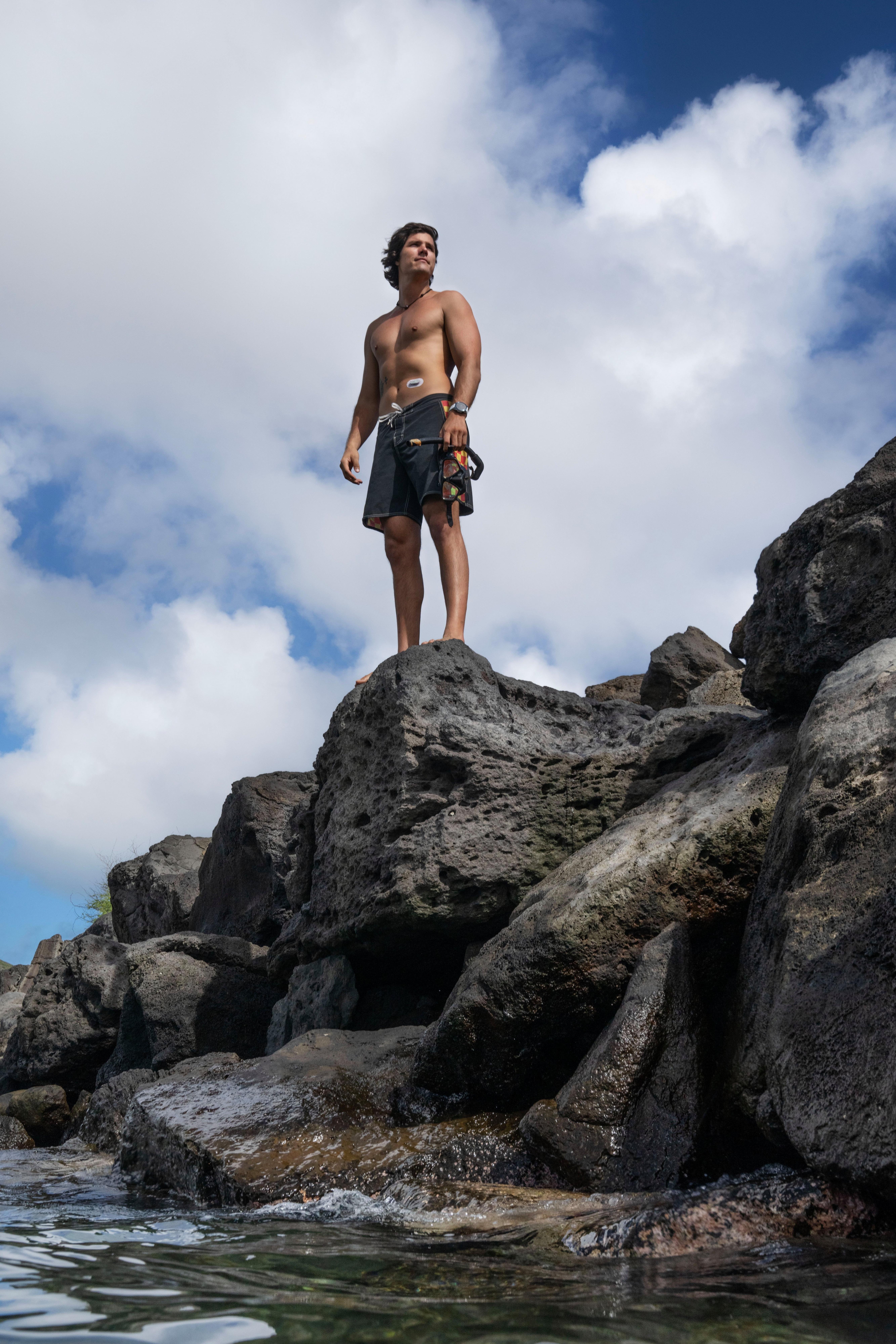 Man standing on Rock