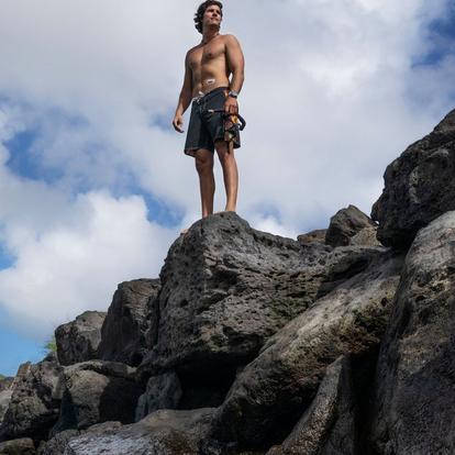 Man standing on Rock