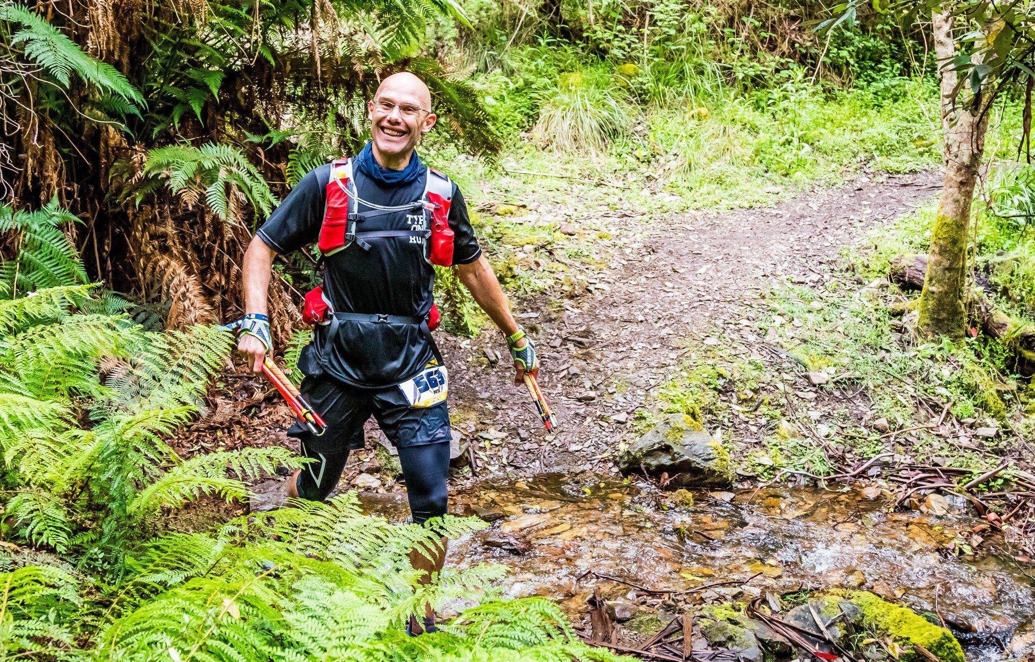 Dexcom-warrior-Pete-hiking-in-the-woods