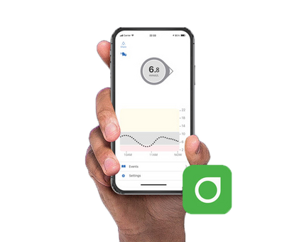 Dexcom G6 App in a phone