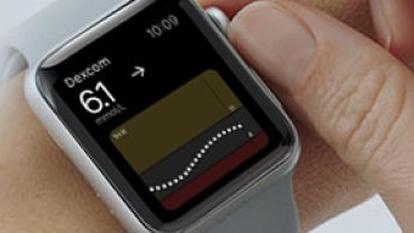 L'application Dexcom G6 affiche les données de glycémie sur une montre intelligente