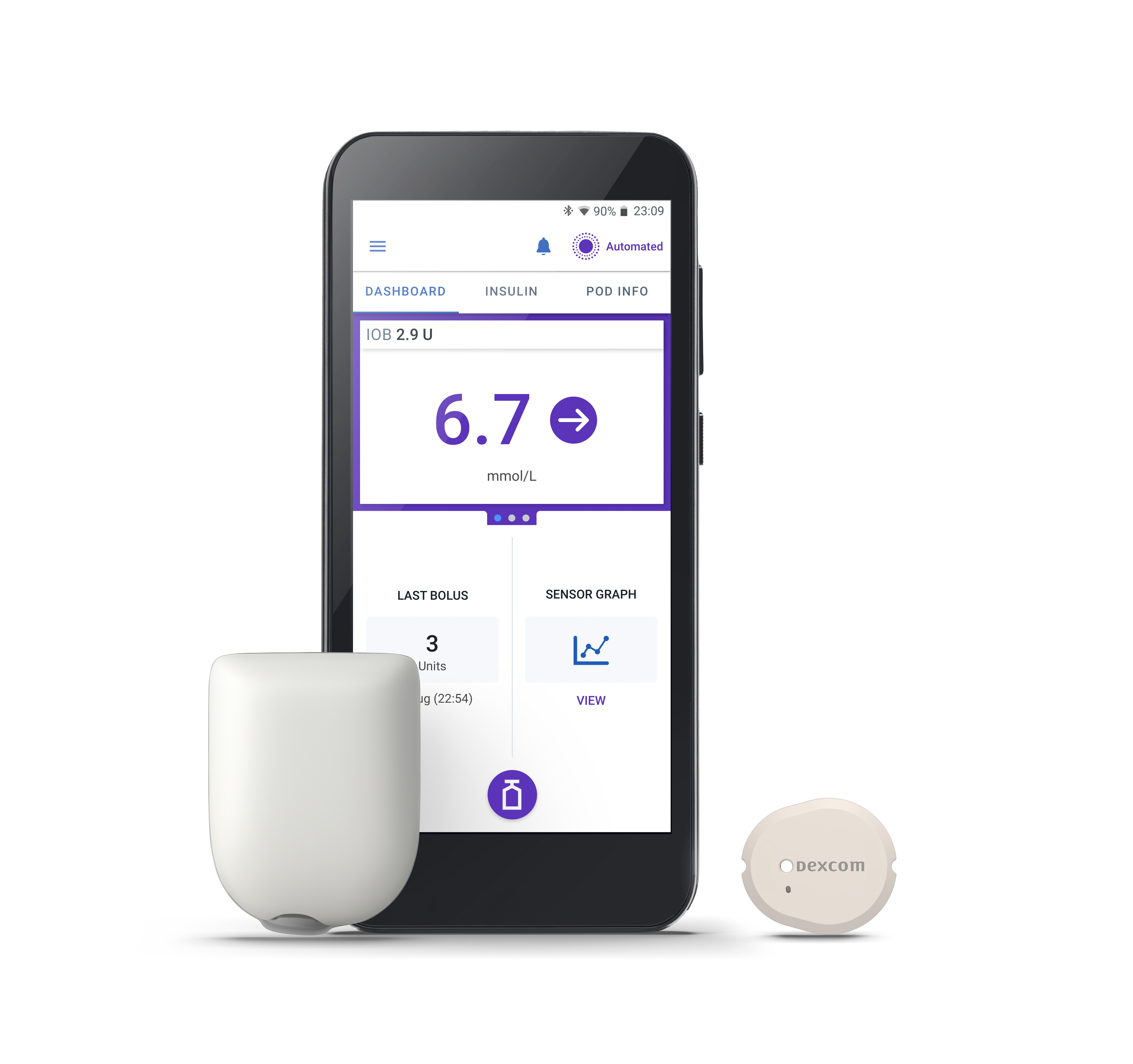 Le système d'administration d'insuline Omnipod 5 s'intègre désormais au système Dexcom G7 pour une administration automatisée de l'insuline avec mesure du glucose en temps réel
