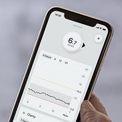 Screenshot the Dexcom G7 application showing the Clarity card