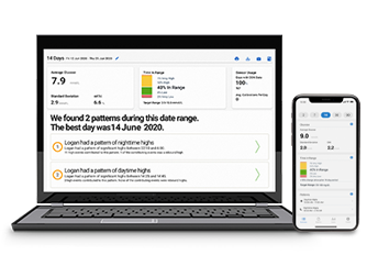 Erhalten Sie wertvolle Einblicke: Mit Dexcom Clarity können Sie Ihren Wert für den Zielbereich einstellen und die Benachrichtigungen aktivieren.