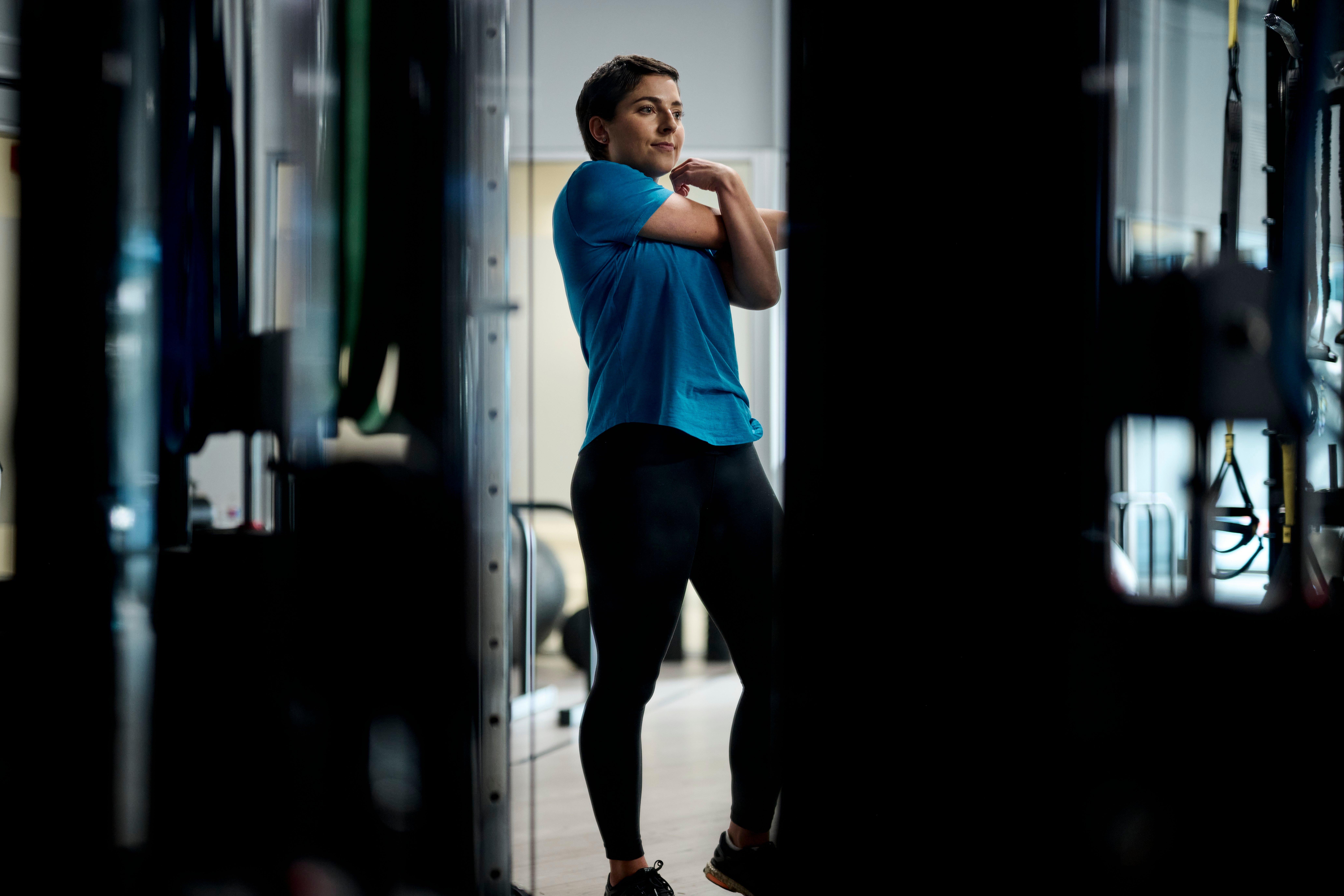 Someone living with diabetes doing exercises