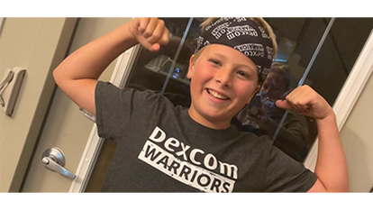 Dexcom Warrior portant une tenue de guerrier