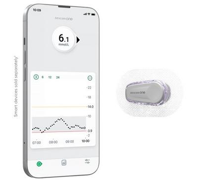 Dexcom ONE glucose monitor for type 1 or type 2 diabetes