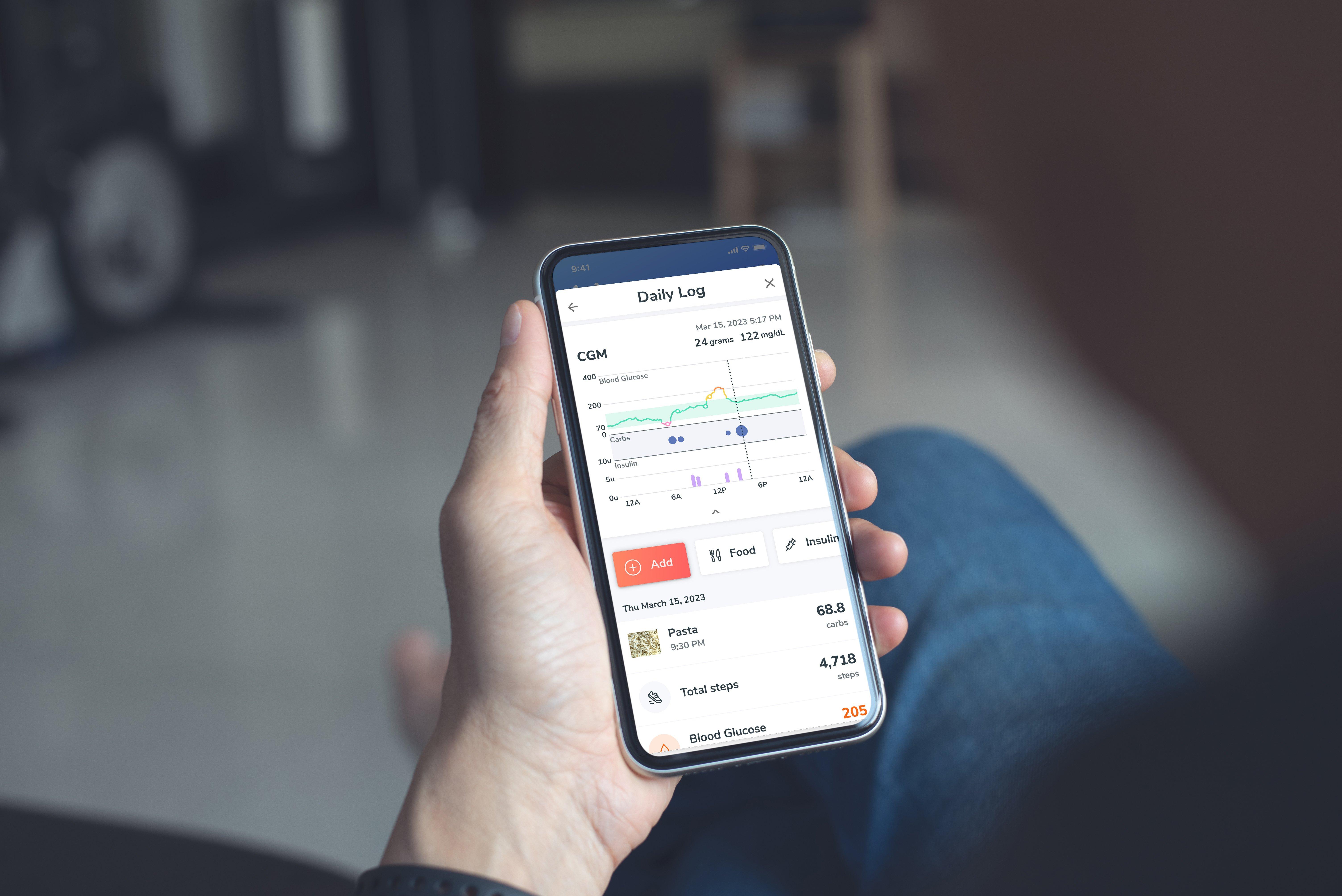 mobile device with all data show on the screen