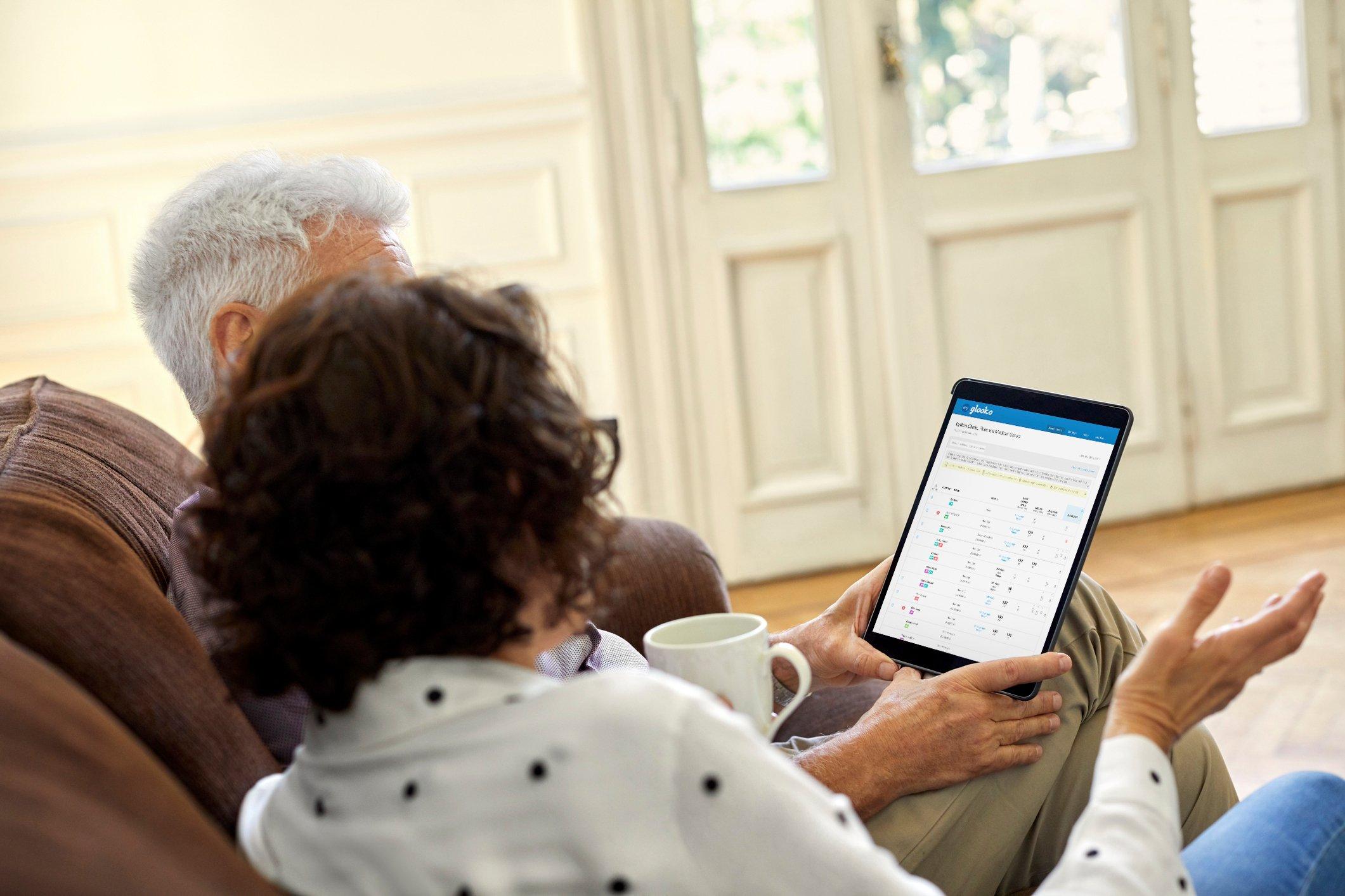 Sharing Diabetes data on a tablet