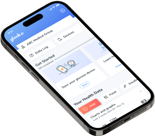 Mobile device showing data so the user can stay on track