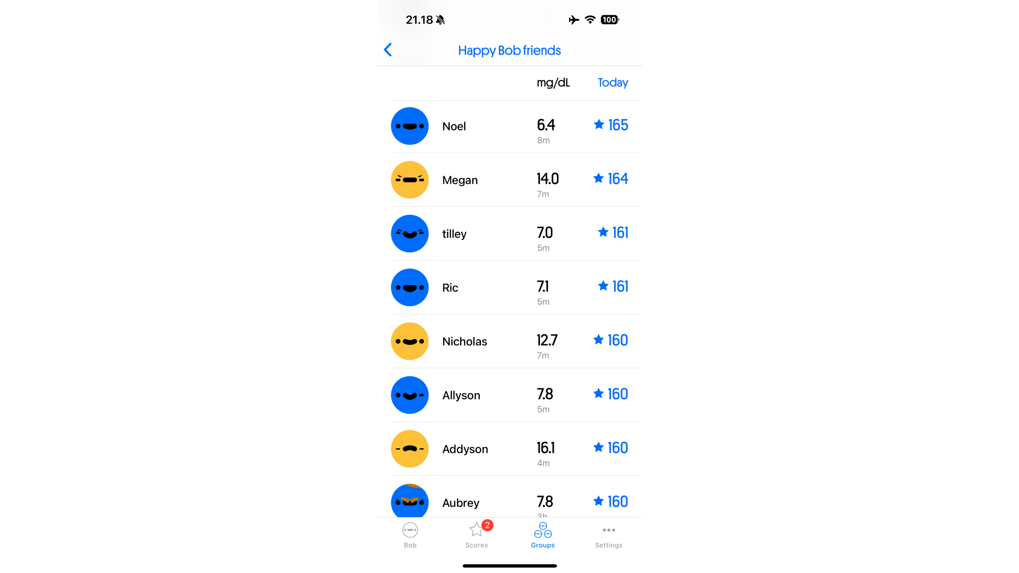 device showing connecting with your Diabuddies