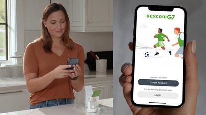 Screenshot of setting up Dexcom G7 on a smartphone