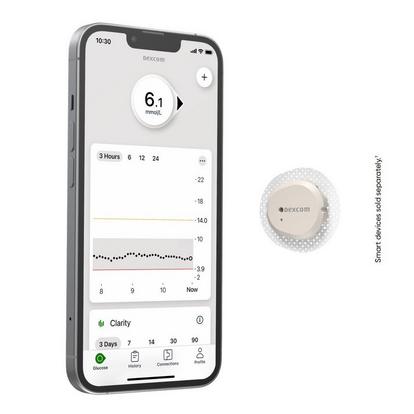 Dexcom CGM and readings on a smart device