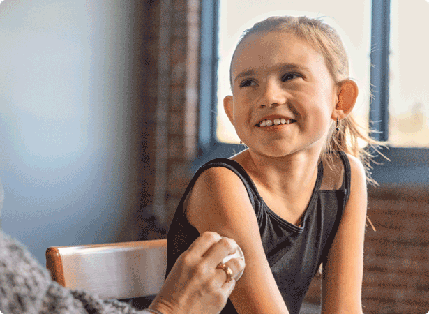 girl having sensor applied