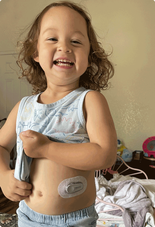 Addie showing off sensor