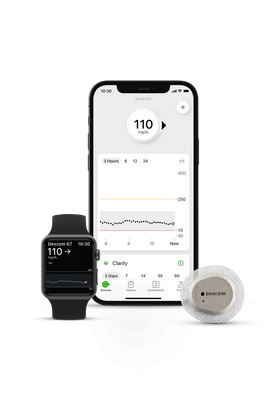 Dexcom G7 App with smart device and sensor (smart devices sold separately)