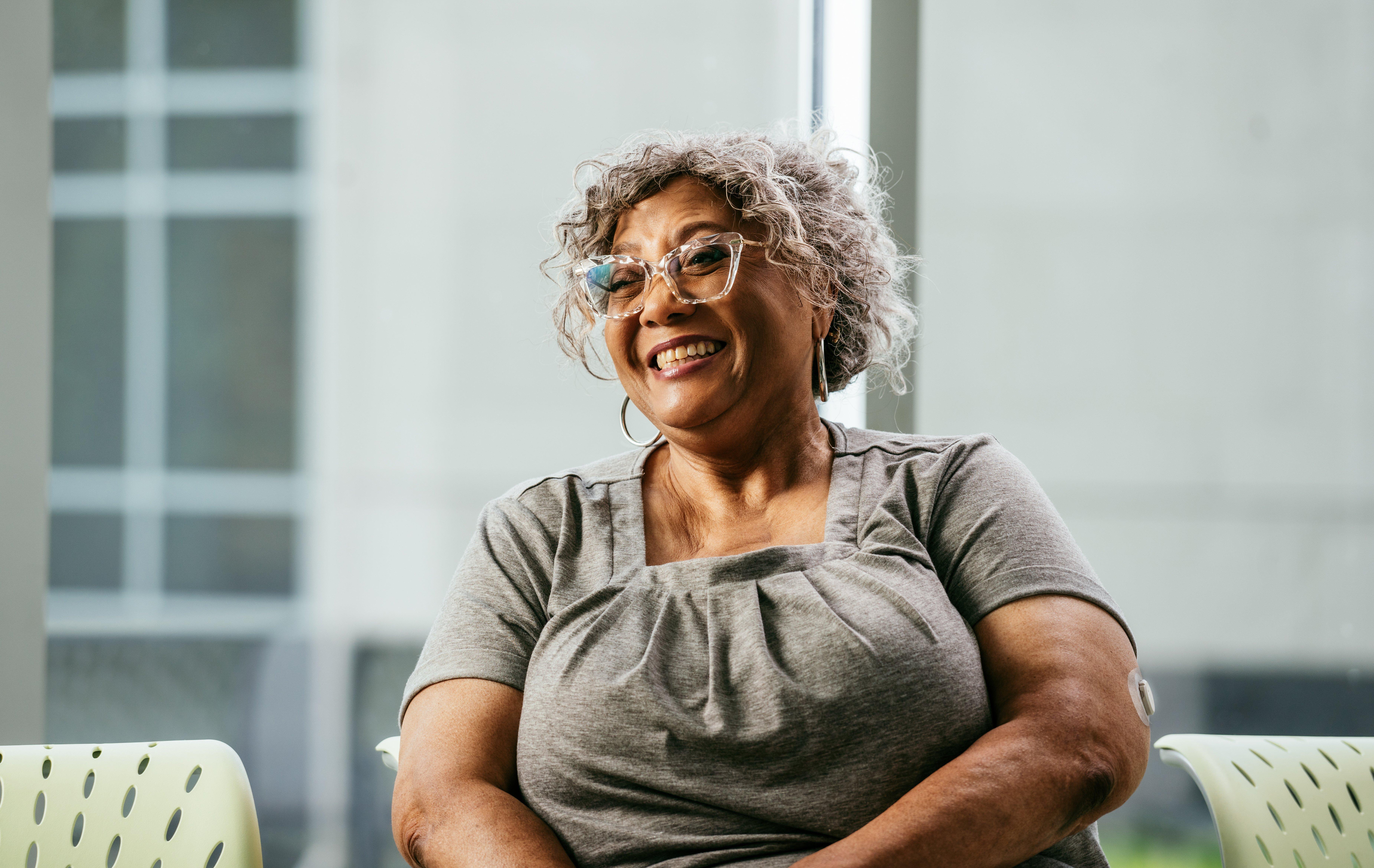 Dexcom Woman with Diabetes wearing Dexcom G7 CGM for unmatched glucose control