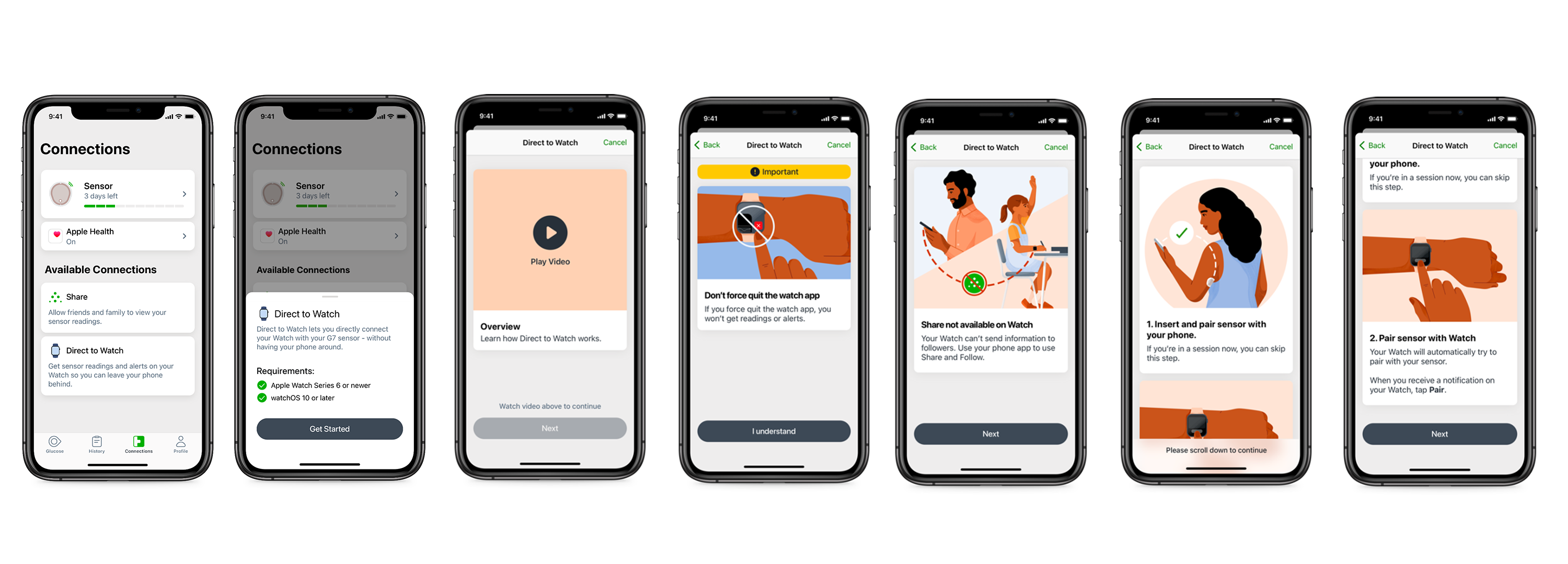 How do I connect G7 sensor directly with my Apple Watch?