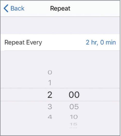 Screenshot of G6 App on changing high alert settings