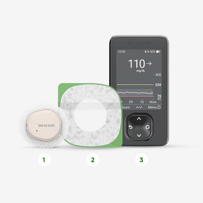 numbered dexcom products from product box