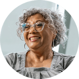 close up of woman smiling