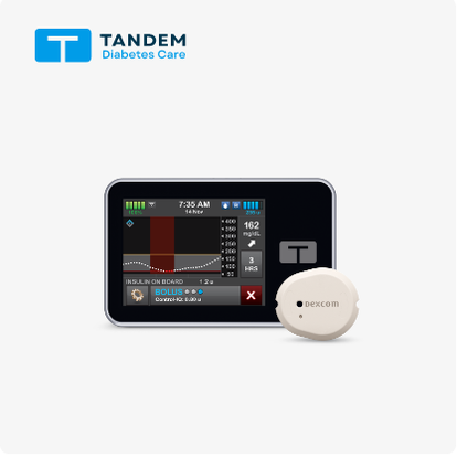 tandem system with dexcom sensor and logo