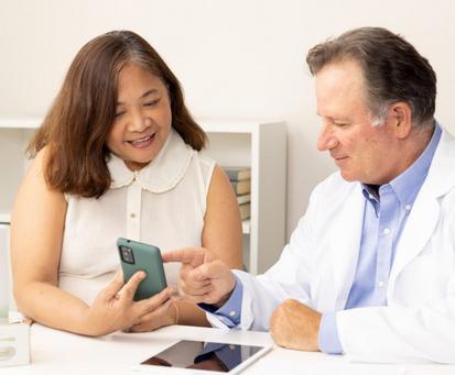 woman and doctor speaking