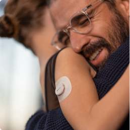 Man hugging daughter