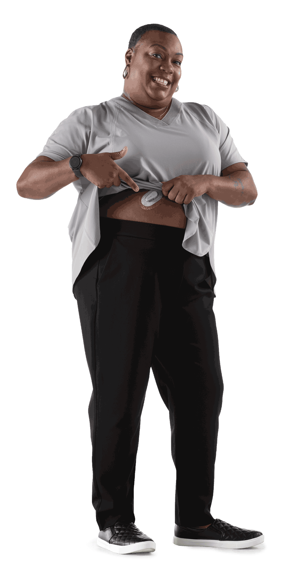 Dexcom G6 CGM is discreetly worn on your abdomen.