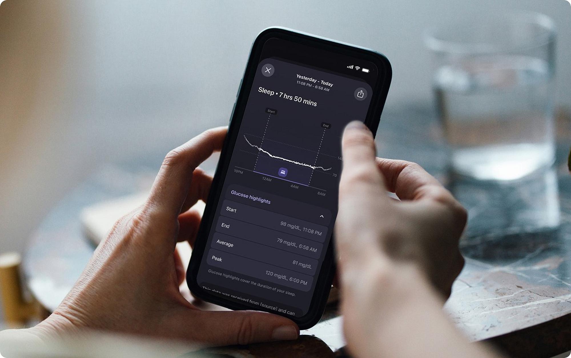 Stelo app on smart phone device