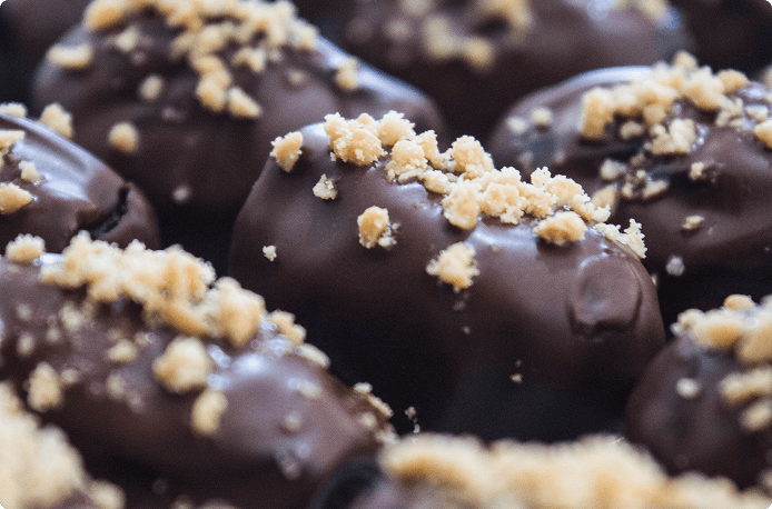 Chocolate peanut butter dates