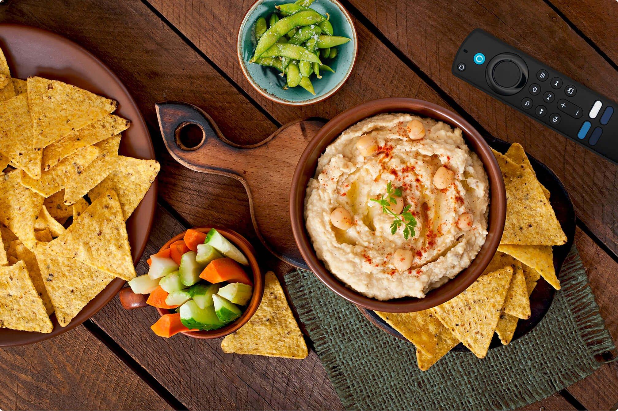 Array of food on a table