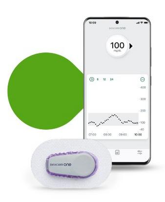 Dexcom ONE glucose monitor for type 1 or type 2 diabetes