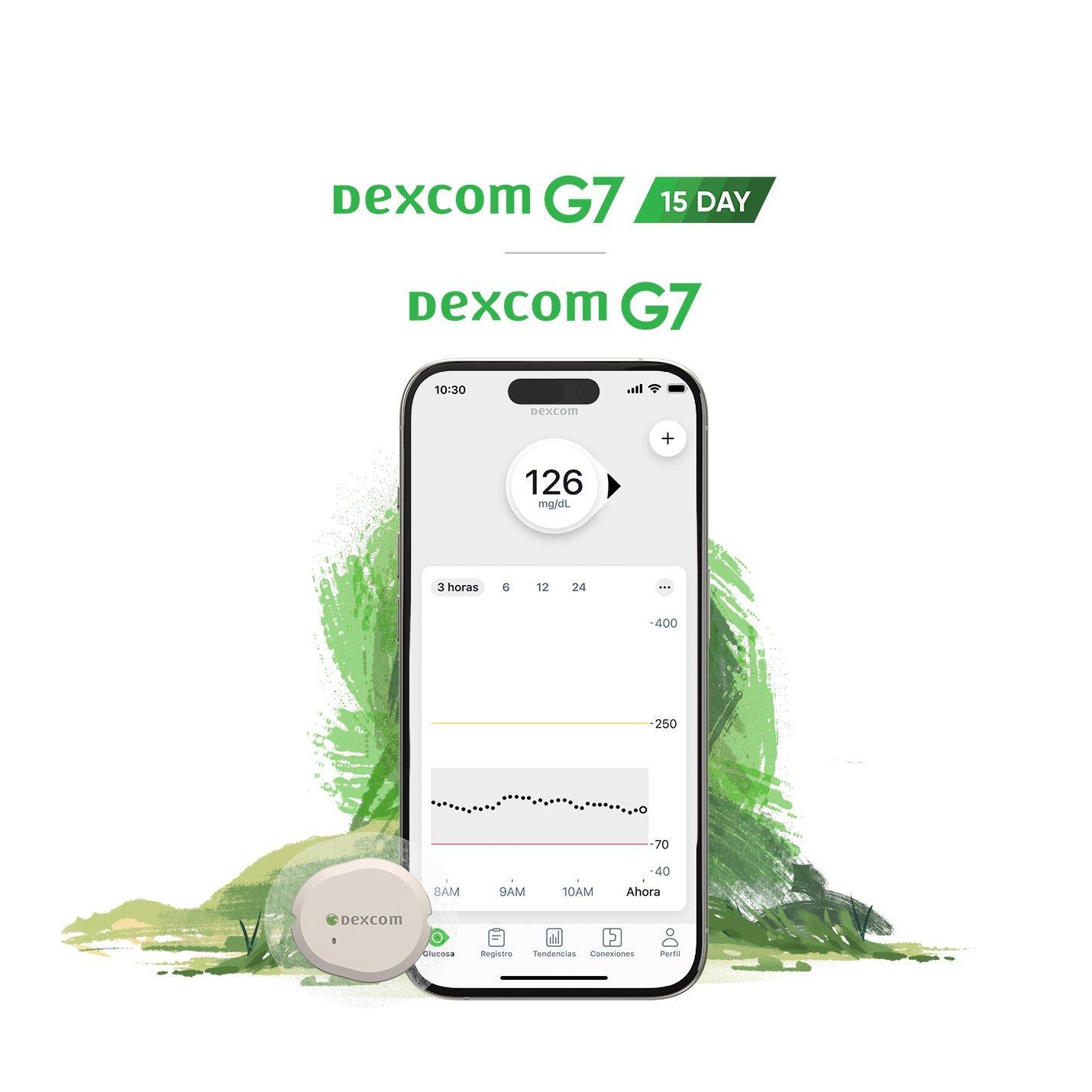 Aplicación y sensor Dexcom G7