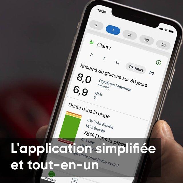 Screenshot of the redesigned Dexcom G7 Application