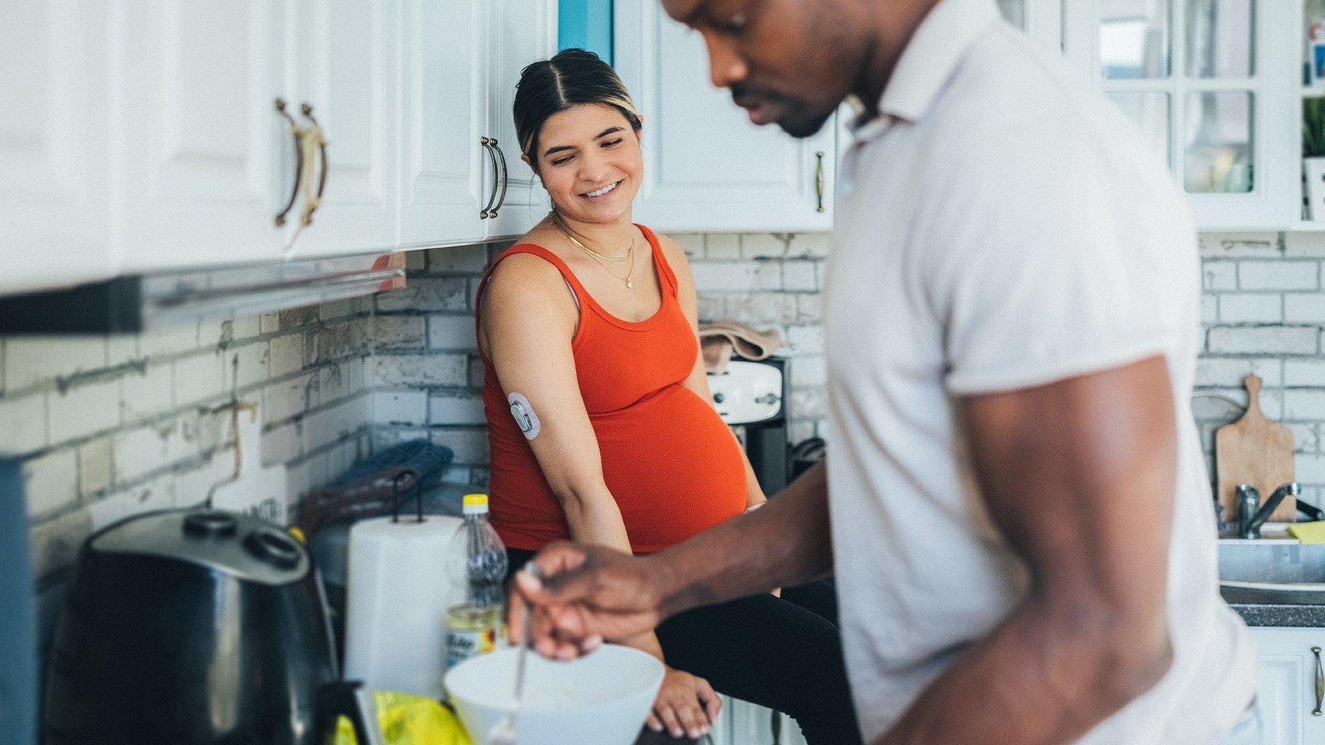 Woman with gestational diabetes