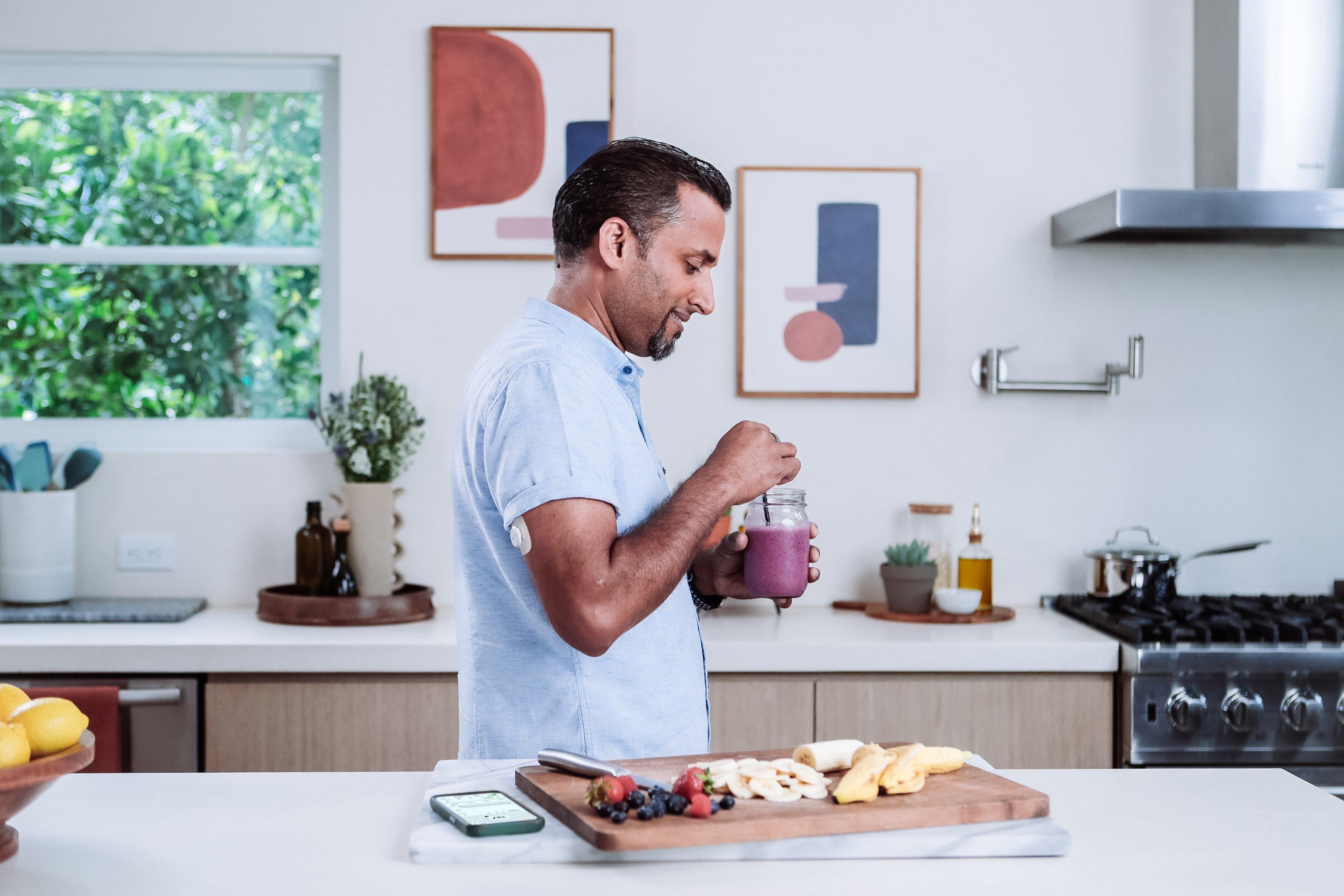 Man Drinking Smoothie