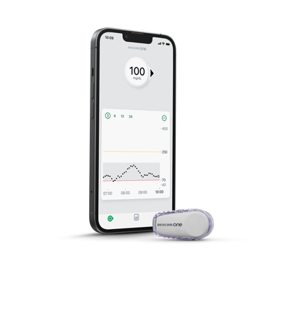 Dexcom ONE glucose monitor for type 1 or type 2 diabetes