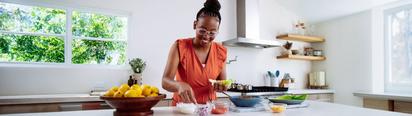 Kim Rose Making a healthy meal