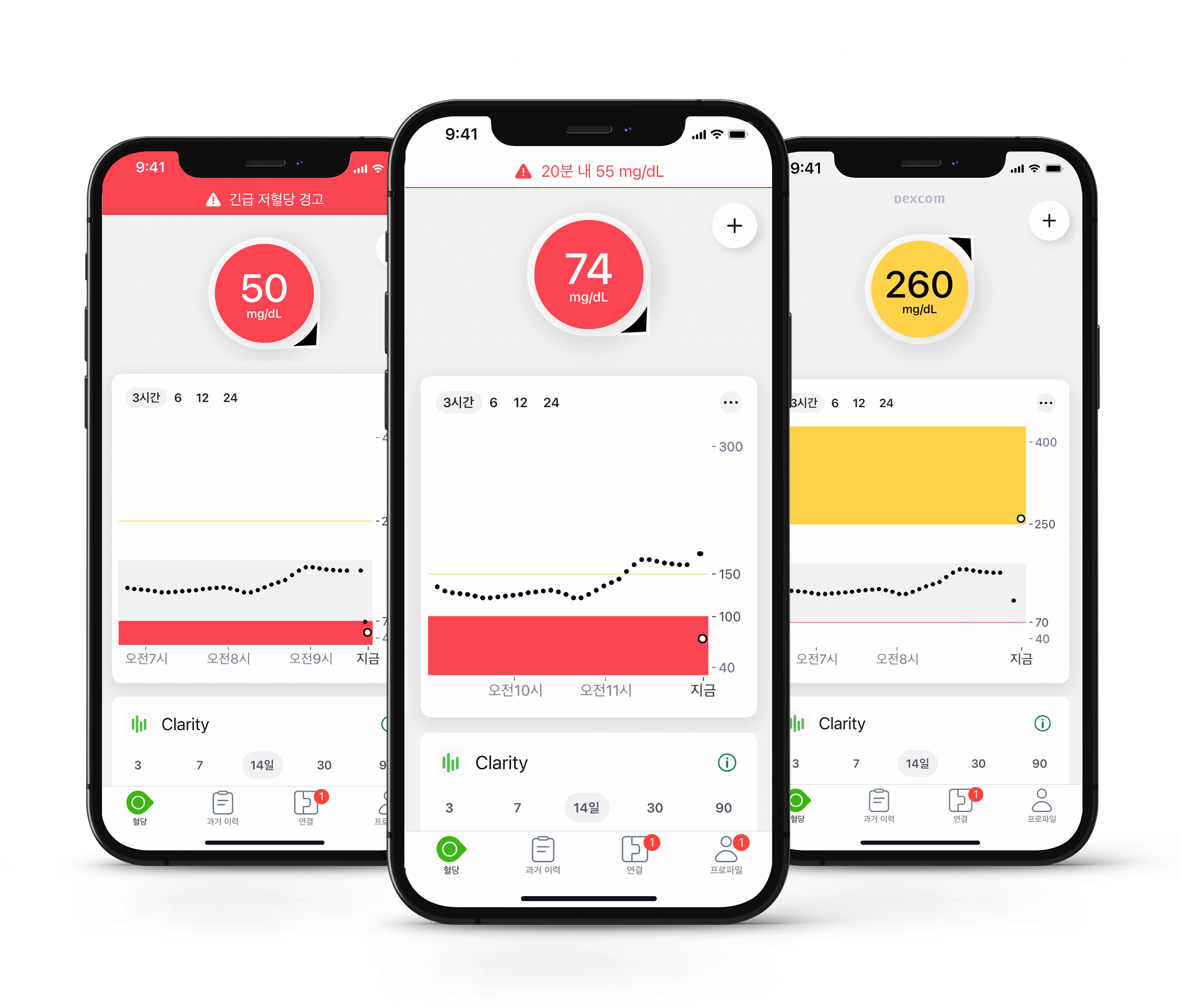 Dexcom G7의 알림 및 알람