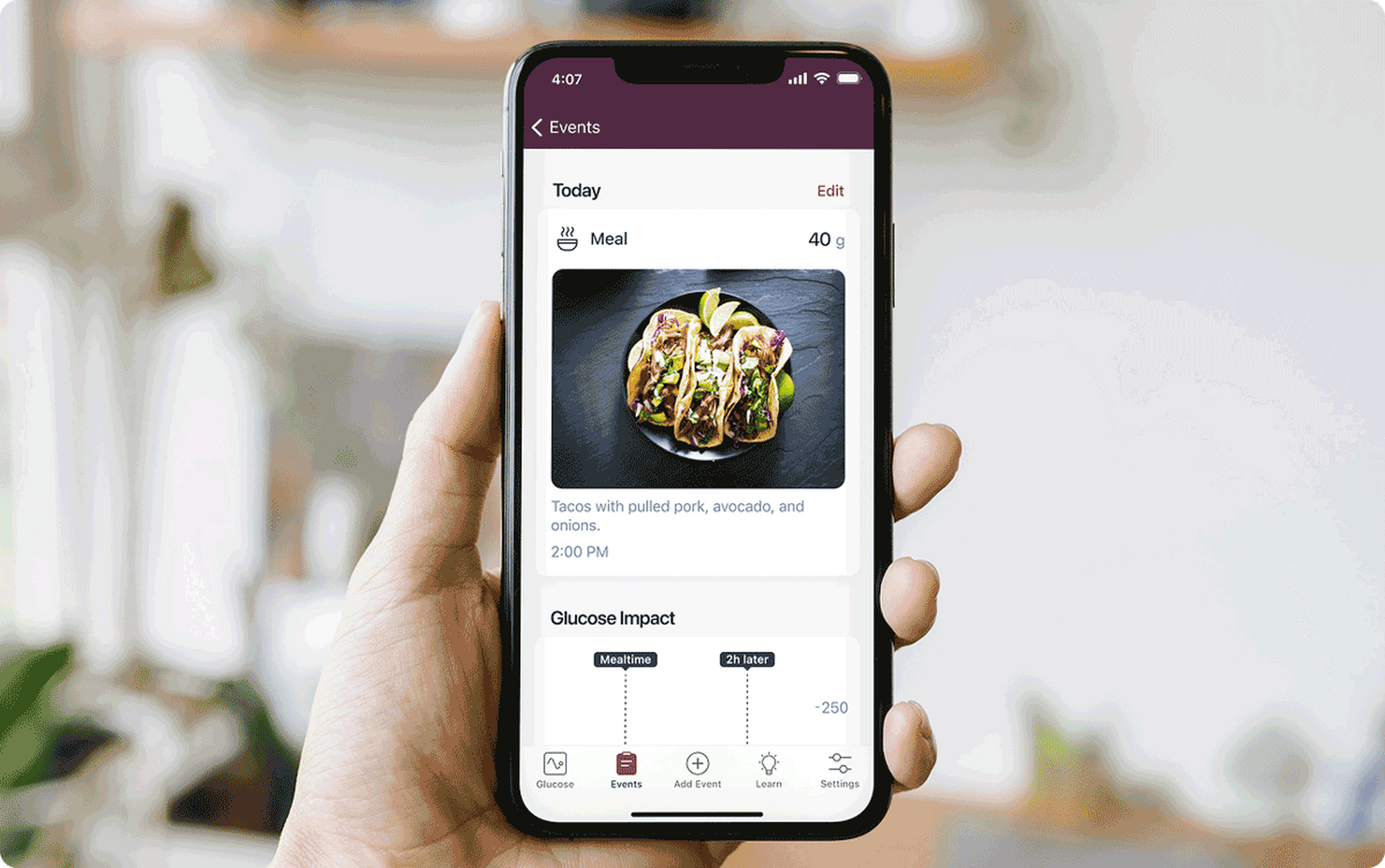 using phone to log meals