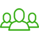 Outline of three people icon